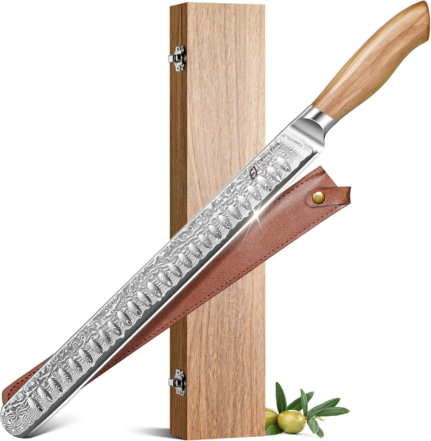 Damascus Brisket Slicing Knife, 12"